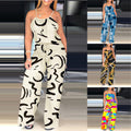 Women's Fashion Casual Print Camisole Jumpsuit