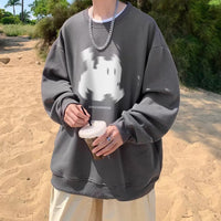 Puppy Printed Crew Neck Sweatshirt Women's All-match Loose
