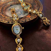 Mid-ancient Light Luxury Imitation Pearl Watch Temperamental Bracelet Women's Watch