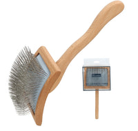 Solid Wood Rubber Effect Paint Pet Comb Hair Side Knot Knife Airbag Needle