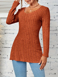 Womens Stylish Casual Slim-fit Knit Top