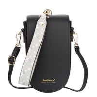 Lady's Solid Color Crossbody Phone Bag