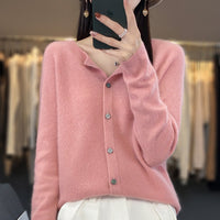 Cardigan Plus Size Coat Loose Round Neck Sweater