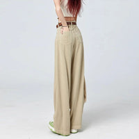 Womens Relaxed-fit Figure-flattering Drapey Casual Pants