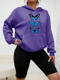 Sweet Hooded Long Sleeve Street Hipster Printed Pullover Sweatshirt