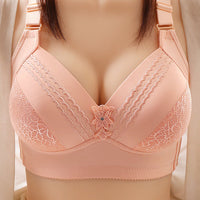 High-end Plus Size Thin Cup Without Steel Ring Beauty Back Underwear Comfort Adjustment Breathable Sweat Absorbing Bra