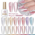 Mirror Porcelain White Cat's Eye White Moonlight Gel Nail Polish