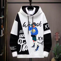 Japanese Ins Hip Hop Top Color Matching Long Sleeve Coat