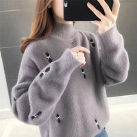 Waterproof Mink Velvet High Sense Women's Sweater Autumn And Winter New