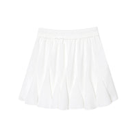 Patchwork Irregular Pleated Skirt