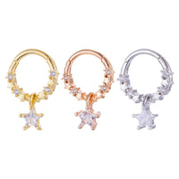 Planet Series Five-pointed Star Accessories Titanium Steel Nose Ring