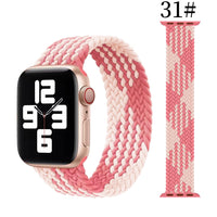 Compatible with Apple, Suitable For Iwatch Strap Simple Nylon Stretch Woven One Apple Watch Apple Nylon Strap