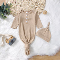 Children's Baby Huakeng Strip Fake  Chest Nightgown