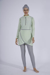 Modest Swimwear Burkini Top Hat Pants Three-piece Swimsuit