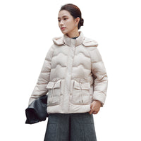 Hooded Cotton Jacket Women's Thickened Middle-aged And Elderly Coat