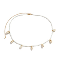 Women's Braided Simple Rice Bead Shell Tassel Waist Chain
