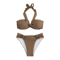Bikini Swimwear Female Sexy Solid Color
