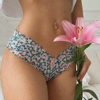 Floral Lace T-back Female French Romantic Hot Girl Seamless