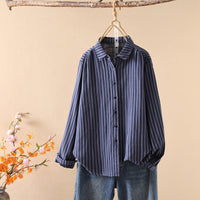 Artistic Yarn Dyed Striped Womens Top