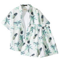 Short Sleeve Printed Shirt Summer Thin Suit