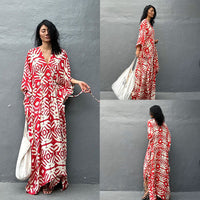 Womens Rayon Drawstring Resort Beach Dress