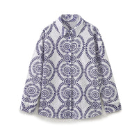 European And American Style Printed Floral Embroidered Top