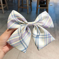 Girl's Plaid Bow Hairpin