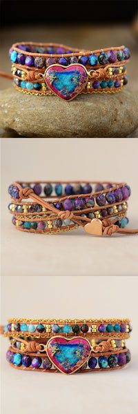 Stone Hand-woven Multi-layer Leather Chain Jewelry Bracelet