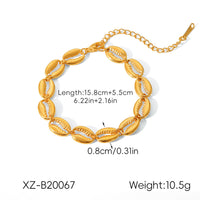 Starfish Shell Marine Element Stainless Steel Bracelet