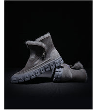 New Fur One Boot Men's Leather Wool And Fleece