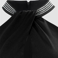 Hot Diamond Hanging Neck Jumpsuit