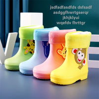Removable Cartoon Giraffe Rain Shoes Boys And Girls Animal Pattern Rain Boots