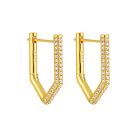 Geometric Unilateral Micro Rhinestone Earrings For Women