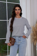 Women's Striped Long Sleeved Shirt