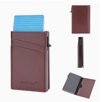 Simple Side Push Aluminum Box Card Holder Men