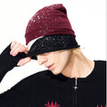 High-end Rhinestone Glitter Knitted Warm Woolen Hat