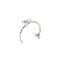 Stainless Steel Bar Heart Cross Lip Ring