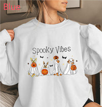 Halloween Cotton Material Round Neck Women's Sweater Long Sleeve