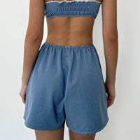 Womens Striped Cami Top And Shorts Pajama Set For Loungewear