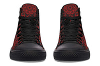 Printed Couple High Top Canvas Shoes