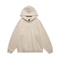 European And American Leisure Solid Color Hooded Loose Sweater Fleece-lined Hooded Coat