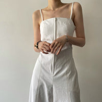 Back Strap Casual Long Suspender Jumpsuit