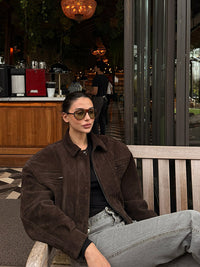 Retro Biker-style Cool Short Womens Loose Jacket