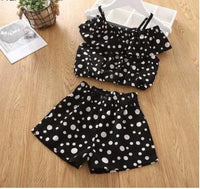 Summer Children Clothes Big Bow T-Shirt Shorts Clothing Set