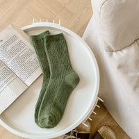 Japanese-style Solid-color Ankle Socks For Women