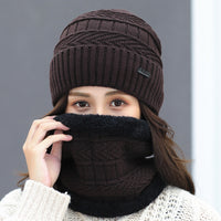 Autumn And Winter Outdoor Plus Velvet Warm Knitted Woolen Hat