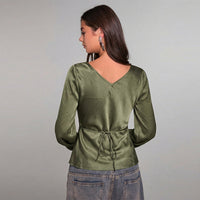 New Slim-fit Womens V-neck Pullover Shirt