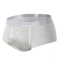 Men's Low Waist Solid Color Cotton Breathable Comfortable Boxers Underwear Boxer