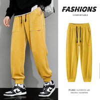 Men's Plus-sized Loose Wide Leg Corduroy Sports Casual Pants