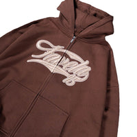 American Retro Hooded Zip-up Shirt Printed Sweater